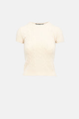 Ralph Lauren Cashmere Cable Knit T-Shirt