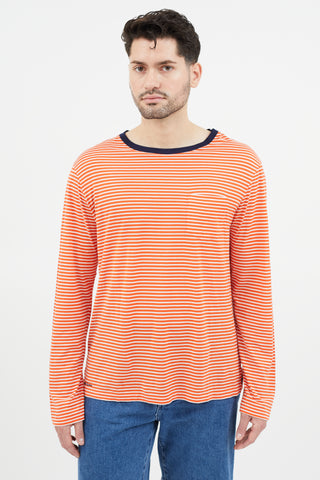 Ralph Lauren Orange & White Striped T-Shirt