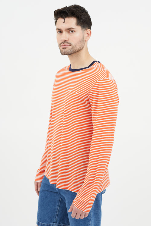 Ralph Lauren Orange & White Striped T-Shirt