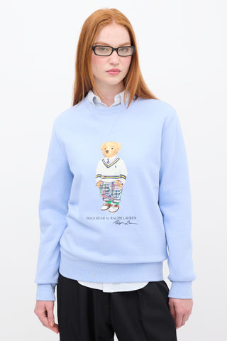 Ralph Lauren Polo Light Blue & Multicolour Graphic Crewneck