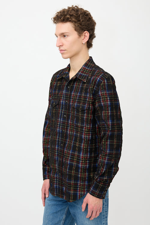 Saint Laurent Corduroy Plaid Shirt
