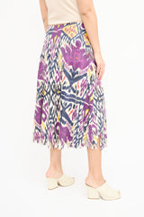 Ralph Lauren Purple & Multi Leather Fringe Skirt