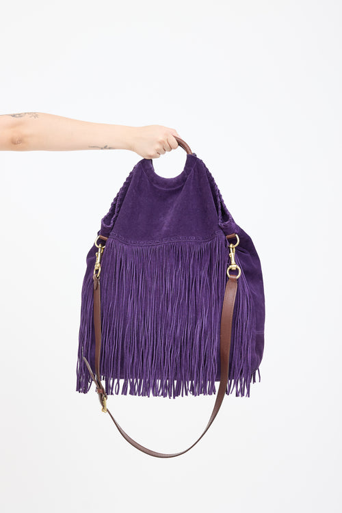Ralph Lauren Suede Fringe  Bag