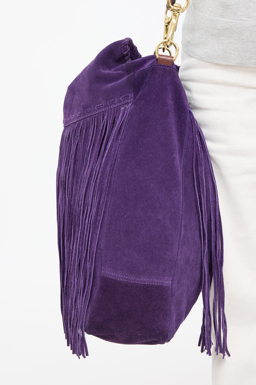 Ralph Lauren Suede Fringe  Bag