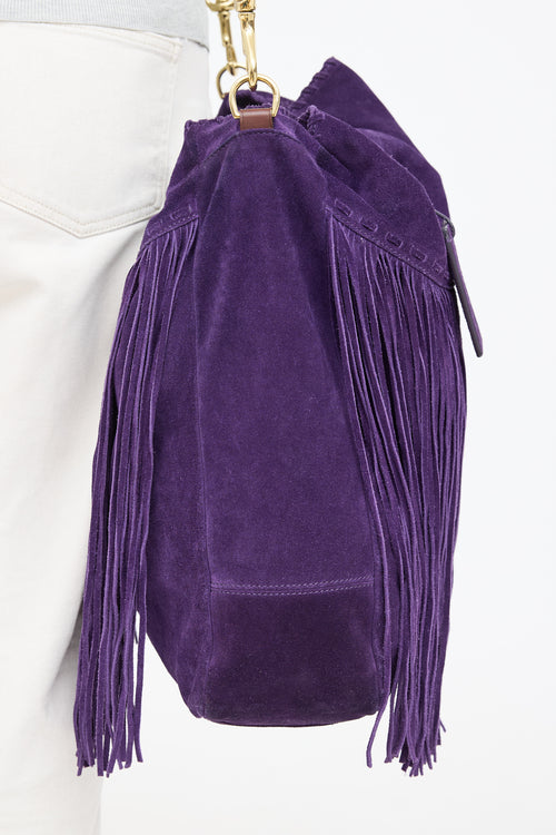 Ralph Lauren Suede Fringe  Bag