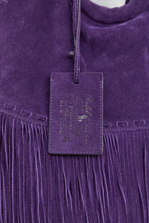Ralph Lauren Suede Fringe  Bag