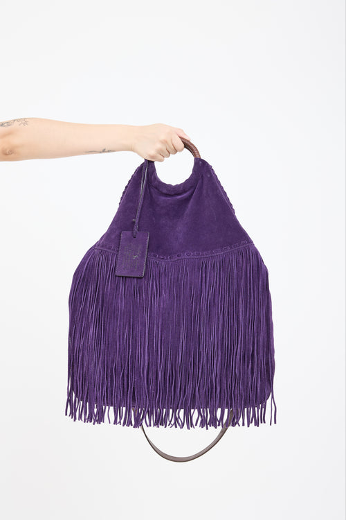 Ralph Lauren Suede Fringe  Bag