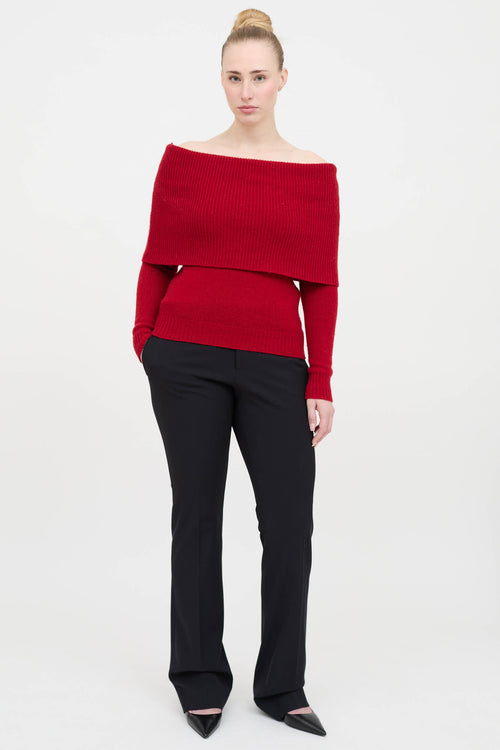 Cashmere Off Shoulder Sweater