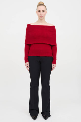 Cashmere Off Shoulder Sweater