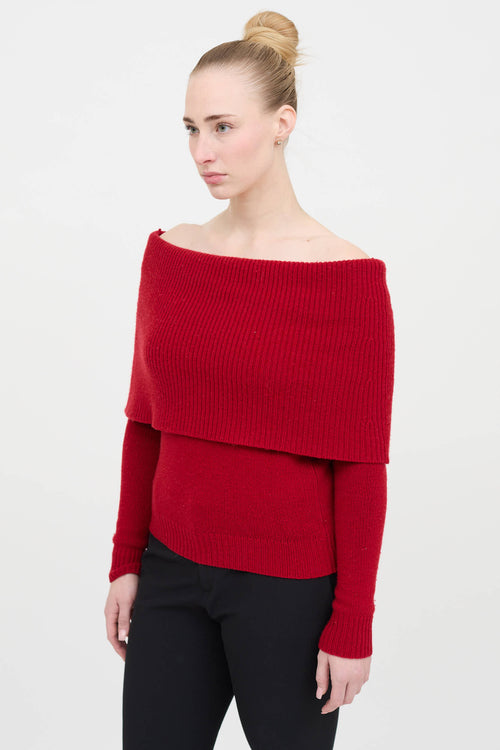 Cashmere Off Shoulder Sweater