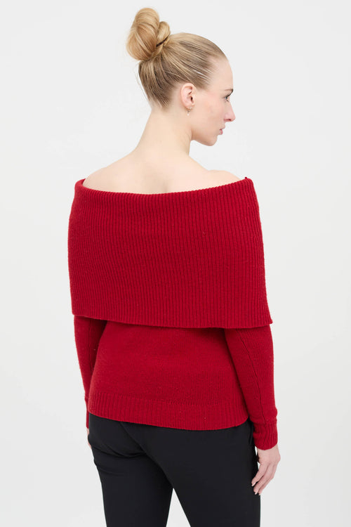 Cashmere Off Shoulder Sweater