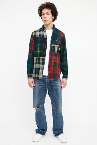 Ralph Lauren X Palace BD Pieced Flannel Shirt