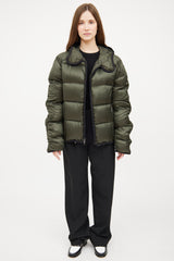 Ralph Lauren Green Hood Down Puffer Jacket