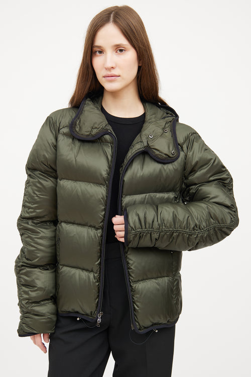 Ralph Lauren Green Hood Down Puffer Jacket