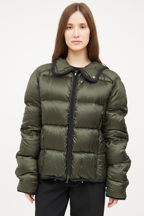 Ralph Lauren Green Hood Down Puffer Jacket