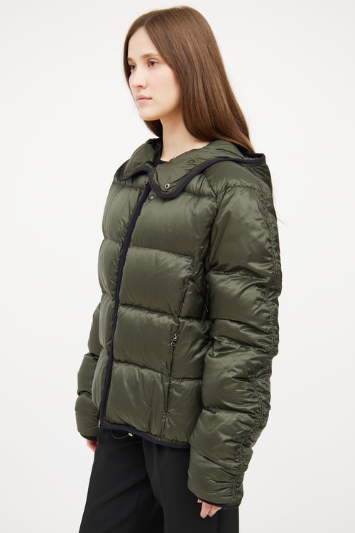 Ralph Lauren Green Hood Down Puffer Jacket