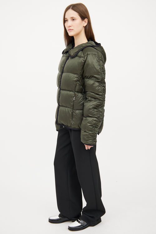 Ralph Lauren Green Hood Down Puffer Jacket