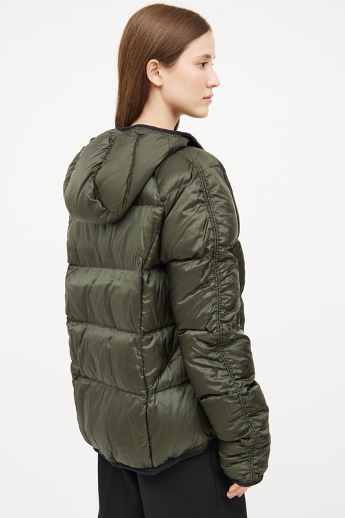 Ralph Lauren Green Hood Down Puffer Jacket