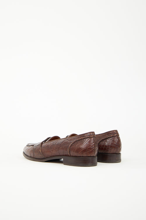 Ralph Lauren Embossed Leather Loafer