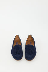Ralph Lauren Navy Suede Tassle Loafer