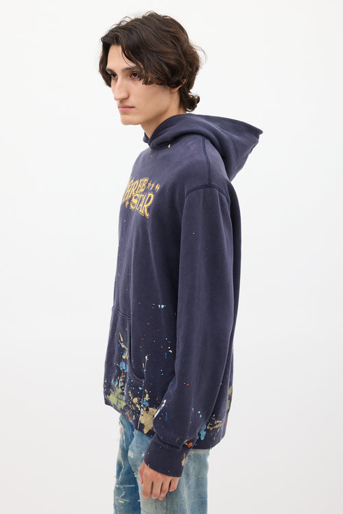 Ralph Lauren Polo Navy & Multicolour Paint Splatter Hoodie