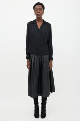 Ralph Lauren Silk Wrap Blouse