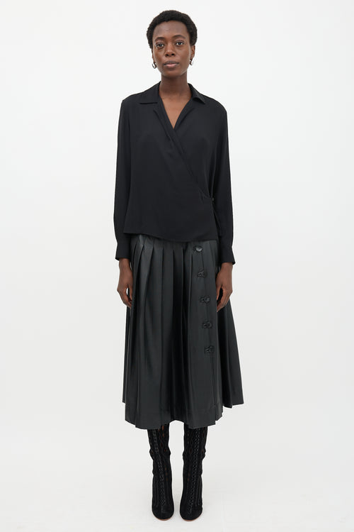 Ralph Lauren Silk Wrap Blouse