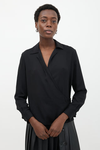 Ralph Lauren Silk Wrap Blouse