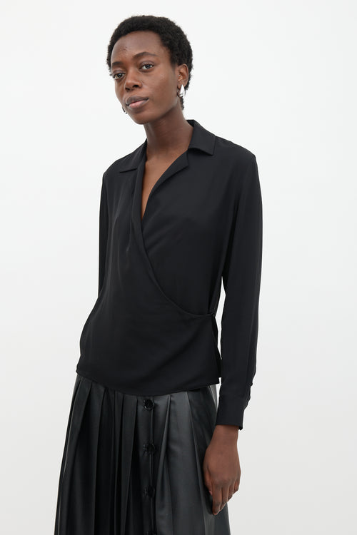 Ralph Lauren Silk Wrap Blouse