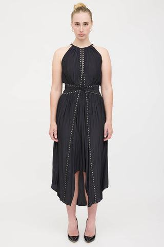 Ramy Brook Pleated Studded Dress