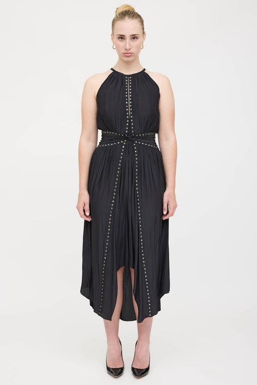 Ramy Brook Pleated Studded Dress