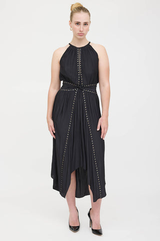 Ramy Brook Pleated Studded Dress