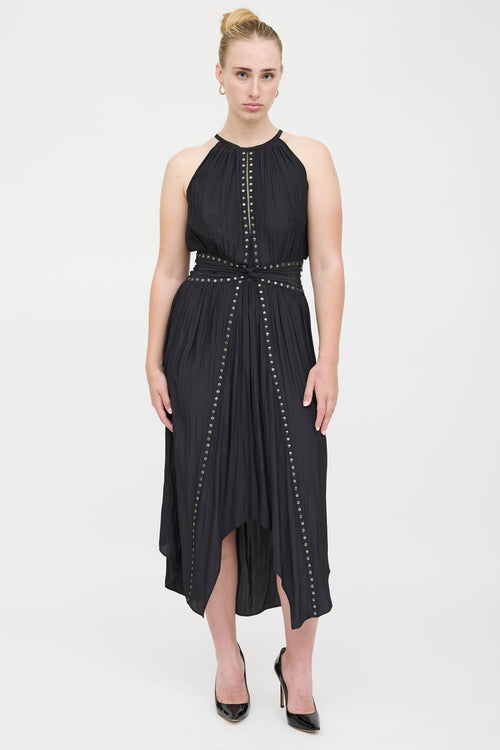 Ramy Brook Pleated Studded Dress
