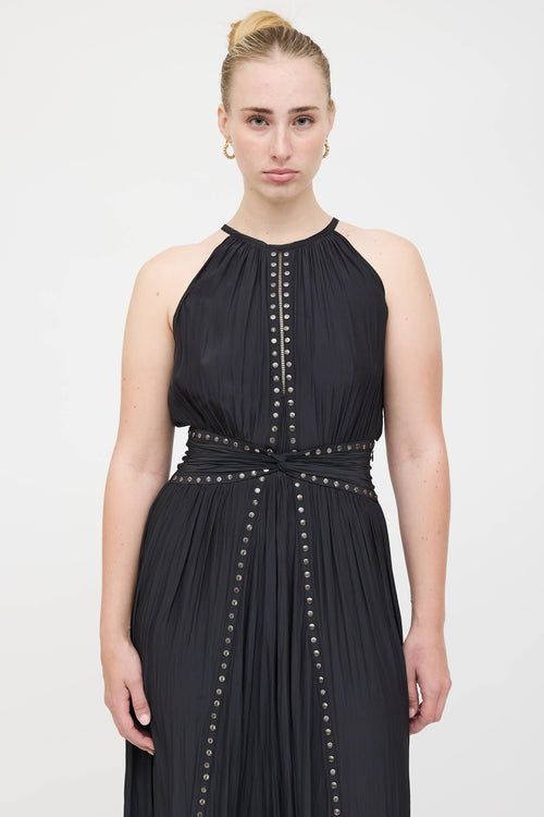 Ramy Brook Pleated Studded Dress