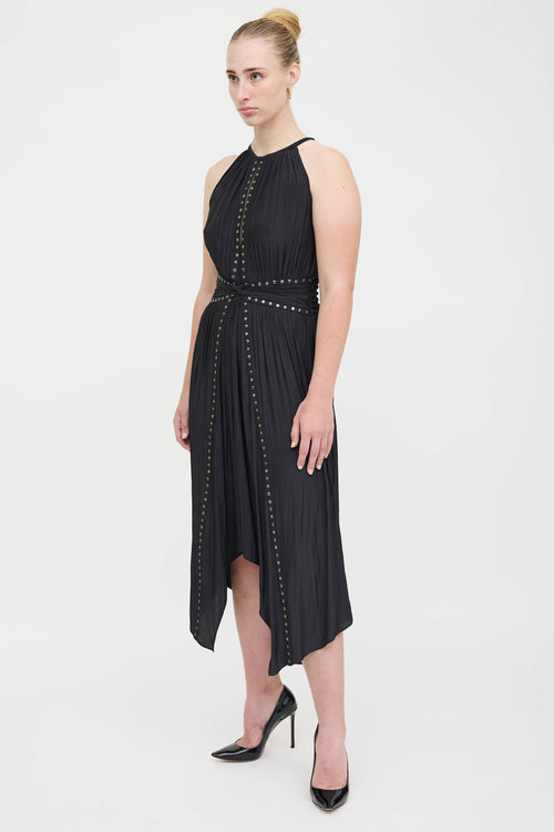 Ramy Brook Pleated Studded Dress