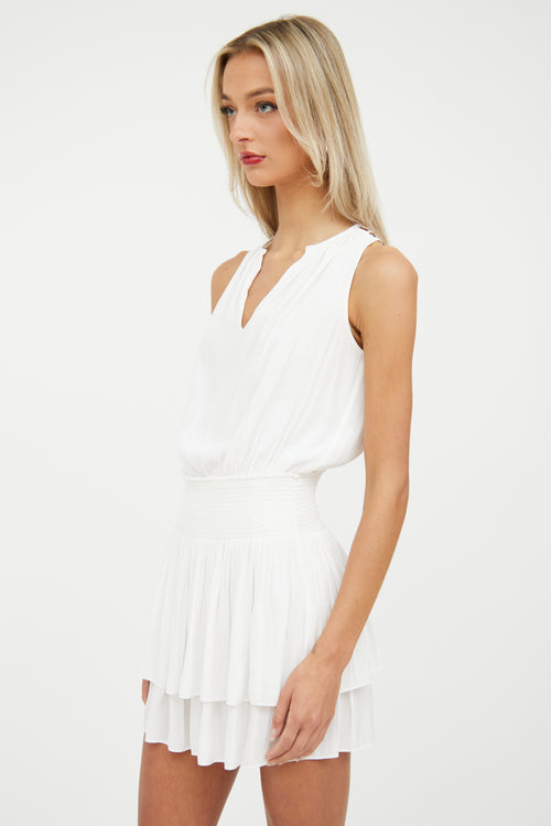 White Netted Mini Dress Ramy Brook