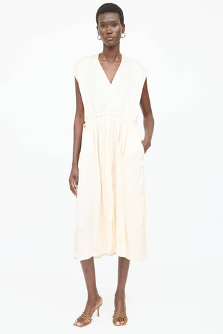 Raquel Allegra Satin Panelled Dress