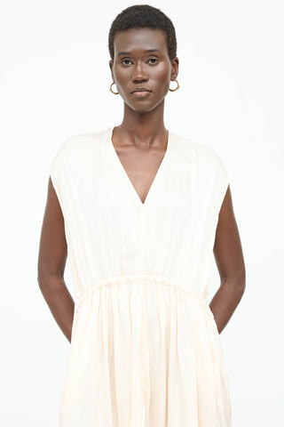 Raquel Allegra Satin Panelled Dress