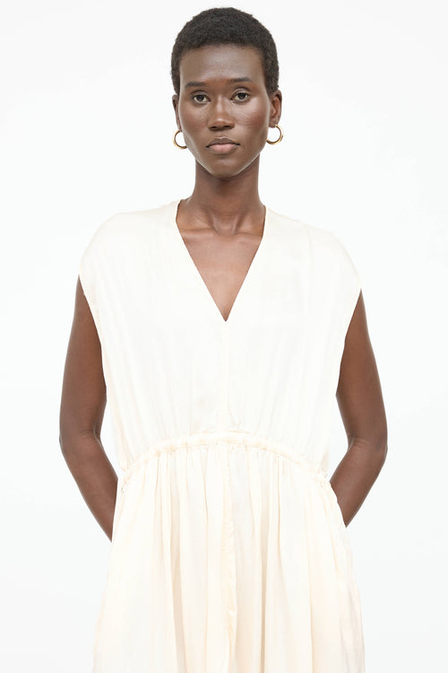Raquel Allegra Satin Panelled Dress
