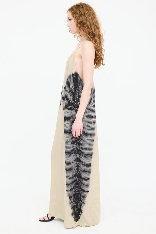 Raquel Allegra Silk Tie Dye Maxi Dress