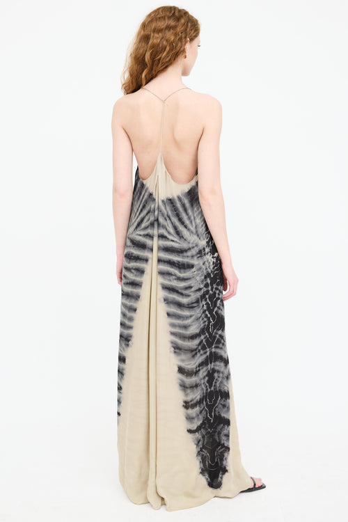 Raquel Allegra Silk Tie Dye Maxi Dress
