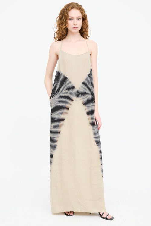 Raquel Allegra Silk Tie Dye Maxi Dress