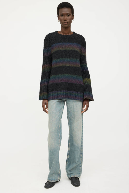 Raquel Allegra Wool Knit Striped Sweater