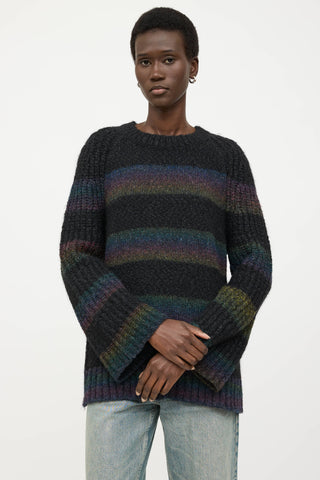 Raquel Allegra Wool Knit Striped Sweater