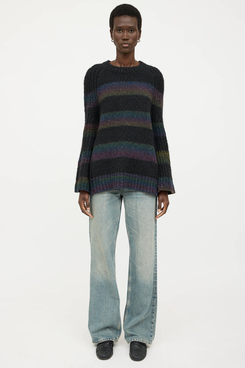 Raquel Allegra Wool Knit Striped Sweater