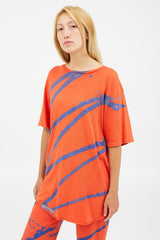 Raquel Allegra Red & Blue Splatter Print Co-Ord Set
