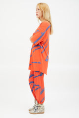 Raquel Allegra Red & Blue Splatter Print Co-Ord Set