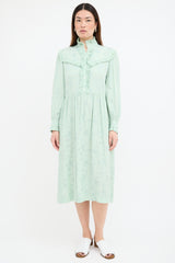Raquel Allegra Floral Luna Ruffle Dress