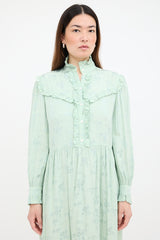 Raquel Allegra Floral Luna Ruffle Dress