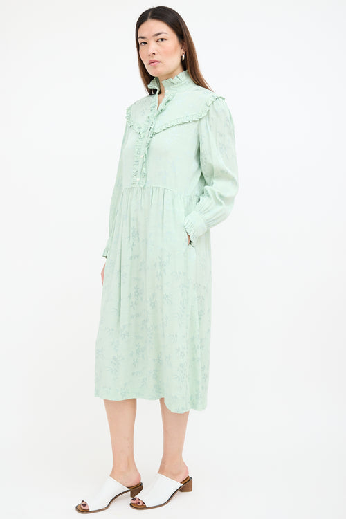 Raquel Allegra Floral Luna Ruffle Dress